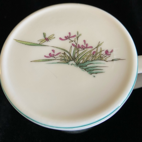 Wanlangtang Ceramics Tea Cup Coffee Mug with Lid Coaster & Strainer w/ Flowers - Picture 12 of 12